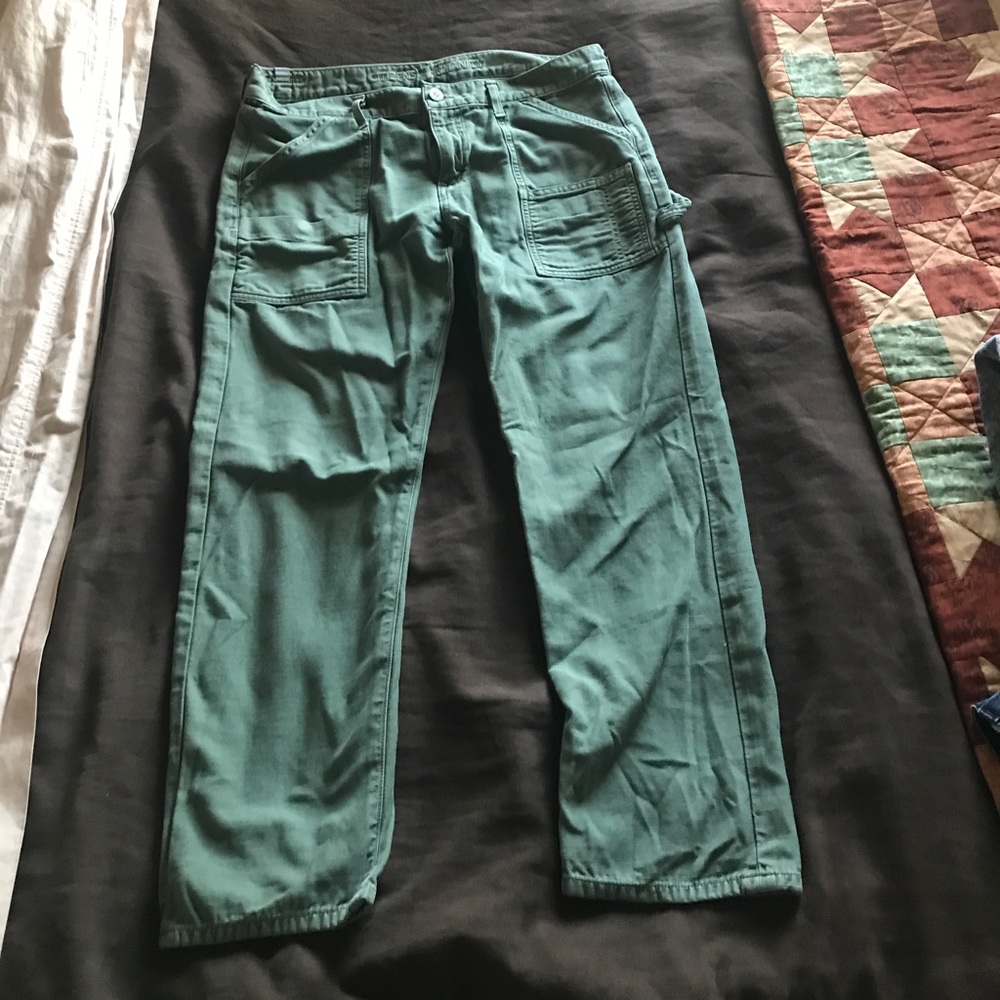Citizens of Humanity cargo boyfriend cut green
